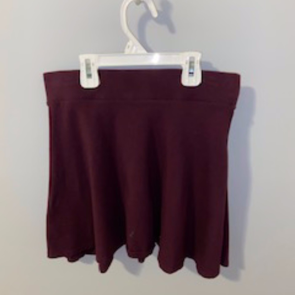 Burgundy Mini Skirt